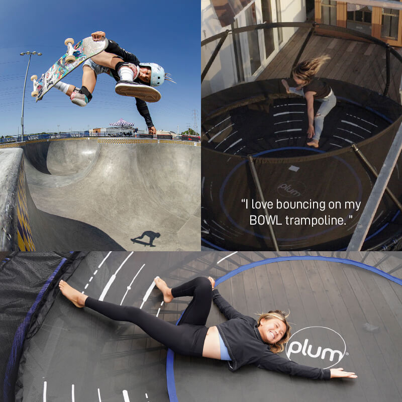 Sky Brown Plum Bowl Trampoline Ambassador